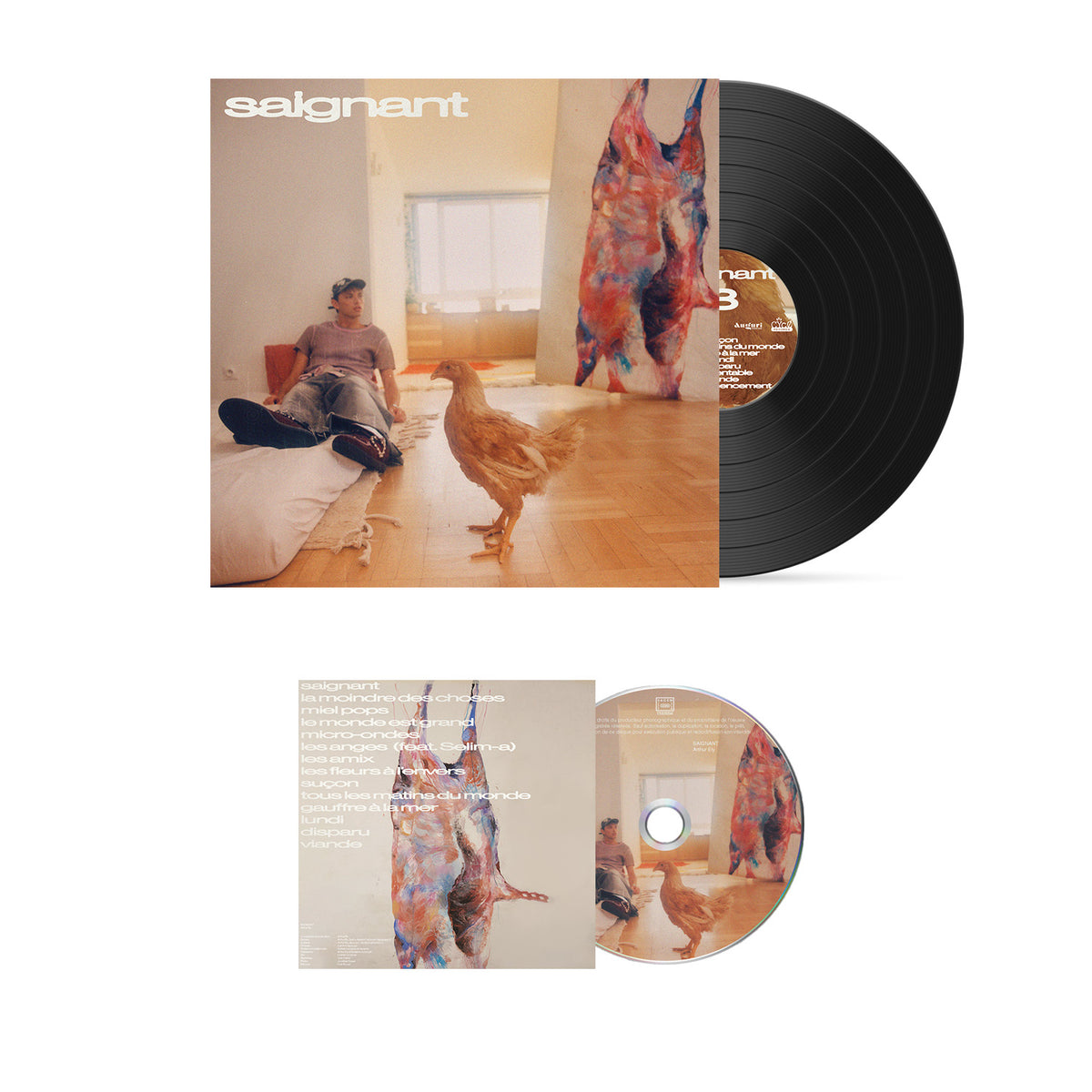 pack vinyle + cd "SAIGNANT" dédicacés