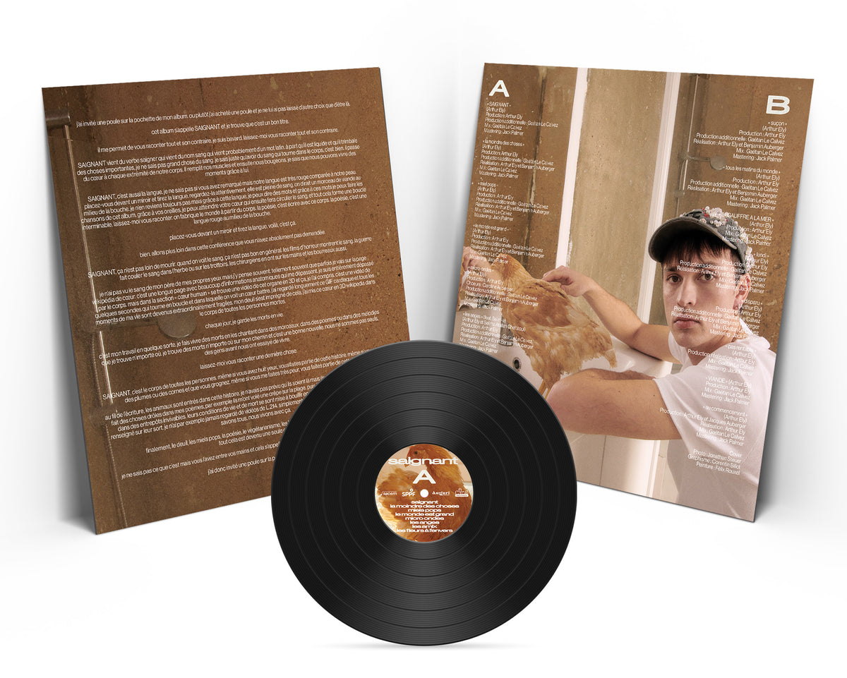 vinyle "SAIGNANT" dédicacé
